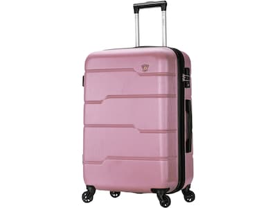 DUKAP Rodez 23.75 Hardside Suitcase, 4-Wheeled Spinner, TSA Checkpoint Friendly, Rose Gold (DKROD00