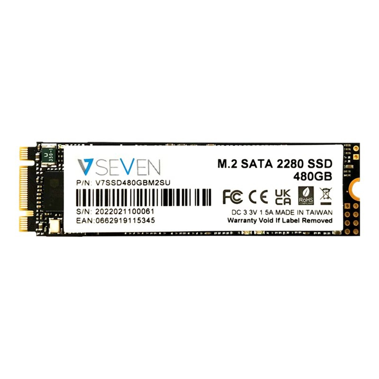 V7 480GB M.2 SATA/600 Internal Solid State Drive (V7SSD480GBM2SU)