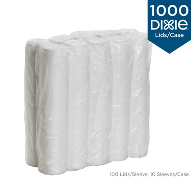 Dixie Reclosable Polypropylene Hot Cup Lid, 10/12/16/20 oz. Cup, White, 1000/Carton (DSL9542)