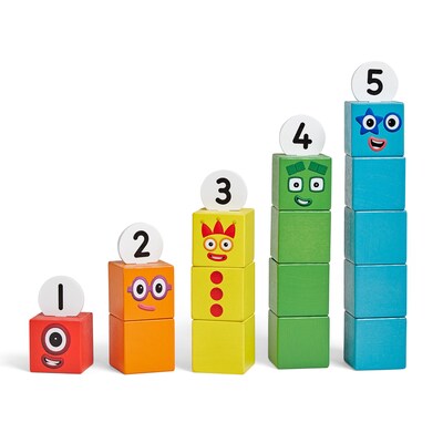 hand2mind Numberblocks One to Five Wooden Blocks (96931)
