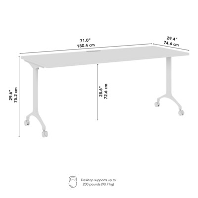 Bush Business Furniture Synergy 72"W Rectangular Conference Table, Platinum Gray (SGD272PG)
