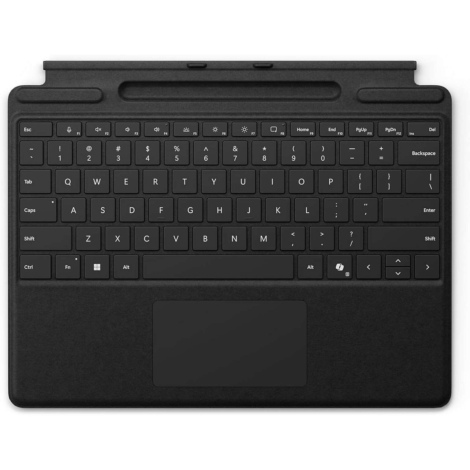 Microsoft Surface Pro Alcantara 13 Keyboard Cover with Pen Storage for Surface Pro 8, 9 & 11th Edition, Black (8XA-00168)