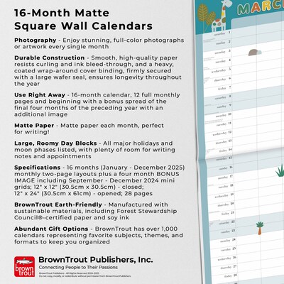 2025 BrownTrout The Very Busy Family Organizer 12" x 24" Monthly Square Wall Calendar, (9781975478414)