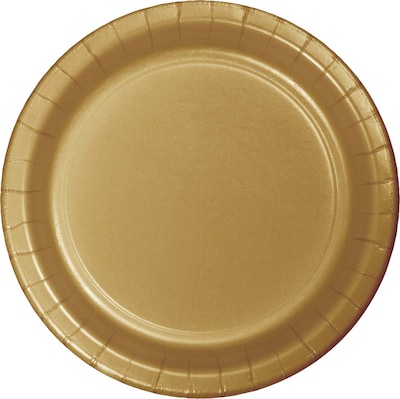 Creative Converting Touch of Color Paper Plates, Glittering Gold, 240/Carton (47103B)