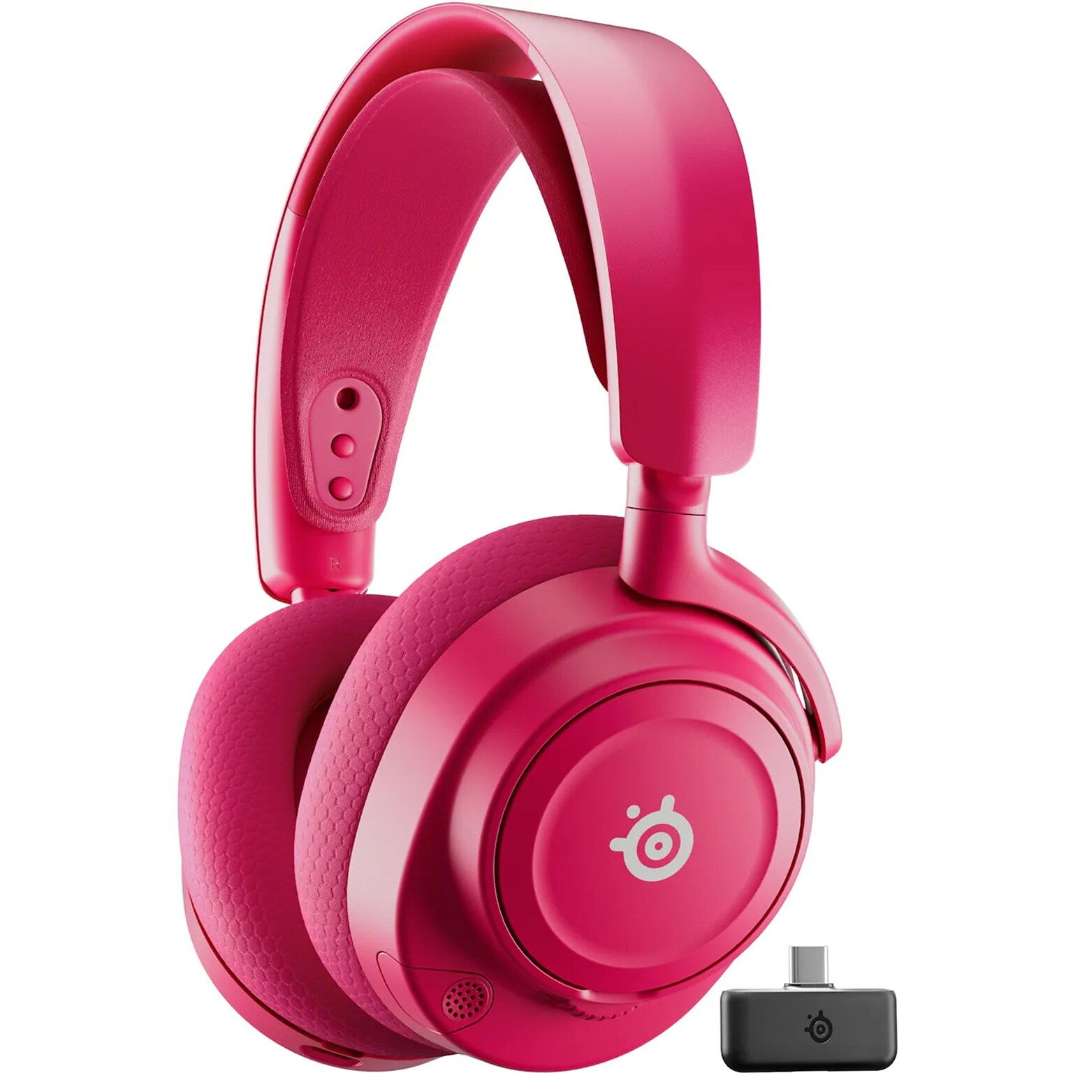 SteelSeries Arctis Nova 7P Gen 2 Wireless Noise Canceling Bluetooth Stereo Gaming On-Ear Headset, USB C, Magenta (61746)