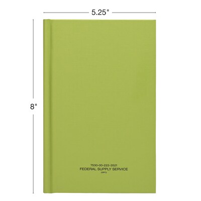 Global Printed Products Tactical Military Notebook, 5.5" x 8", 192 Sheets, Green, 5/Pack (GPP-0117-5)
