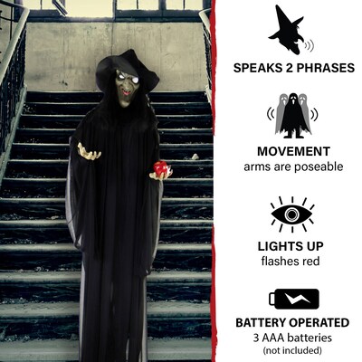 Haunted Hill Farm Life-Size Animatronic Witch (HHWITCH-8FLS)