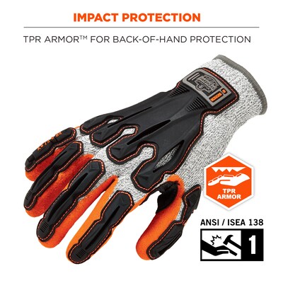 Ergodyne ProFlex 922CR Nitrile Cut-Resistant Gloves, XL, A3 Cut Level, Gray (17093)