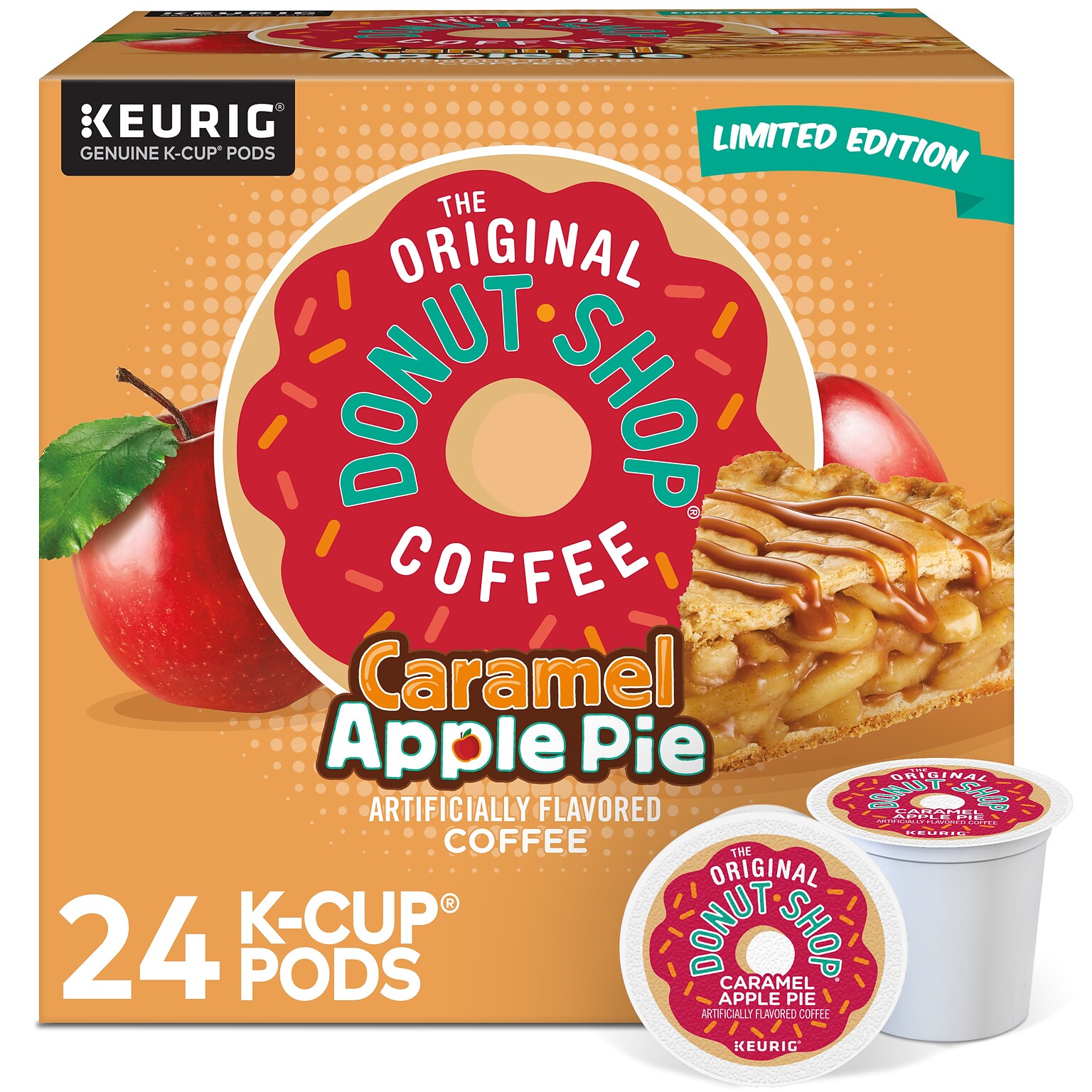 The Original Donut Shop Caramel Apple Pie Coffee Keurig® K-Cup® Pods, Light Roast, 24/Carton (5000355500)