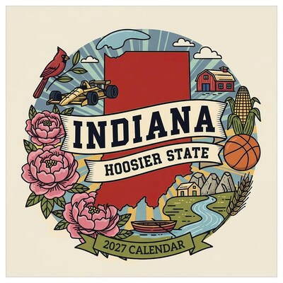 2027 TF Publishing Home: Indiana 12 x 12 Monthly Wall Calendar, Multicolored (27-1129)
