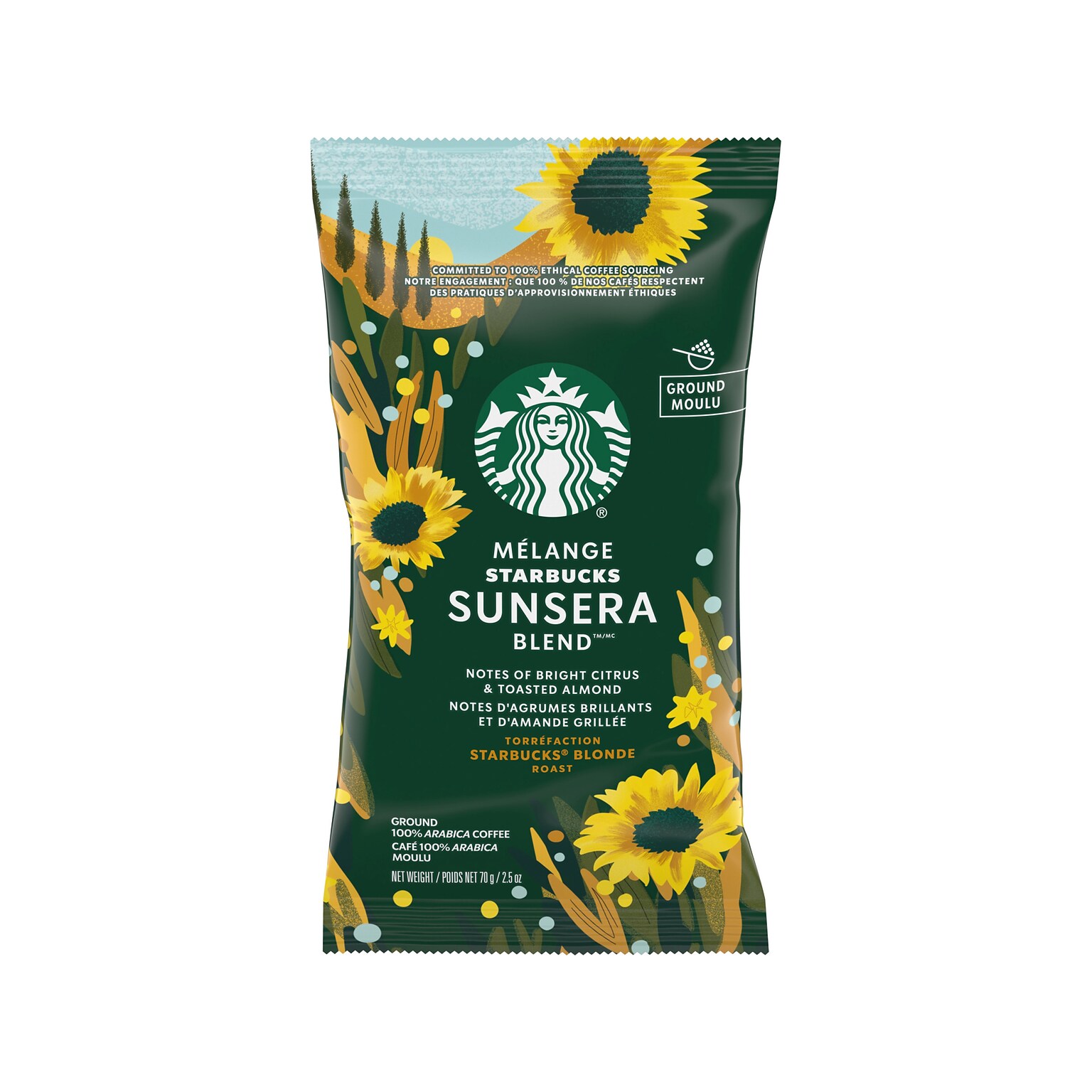 Starbucks Sunsera Blend Coffee Packets, Light Roast, 2.5 oz., 18 Packs/Box, 4 Boxes/Case (12607833)