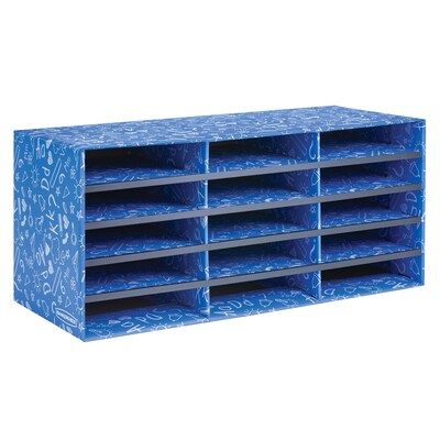 Bankers Box Classroom collection, 15-Compartment Literature Organizers, 28.5" x 12.375", Blue (3384301)