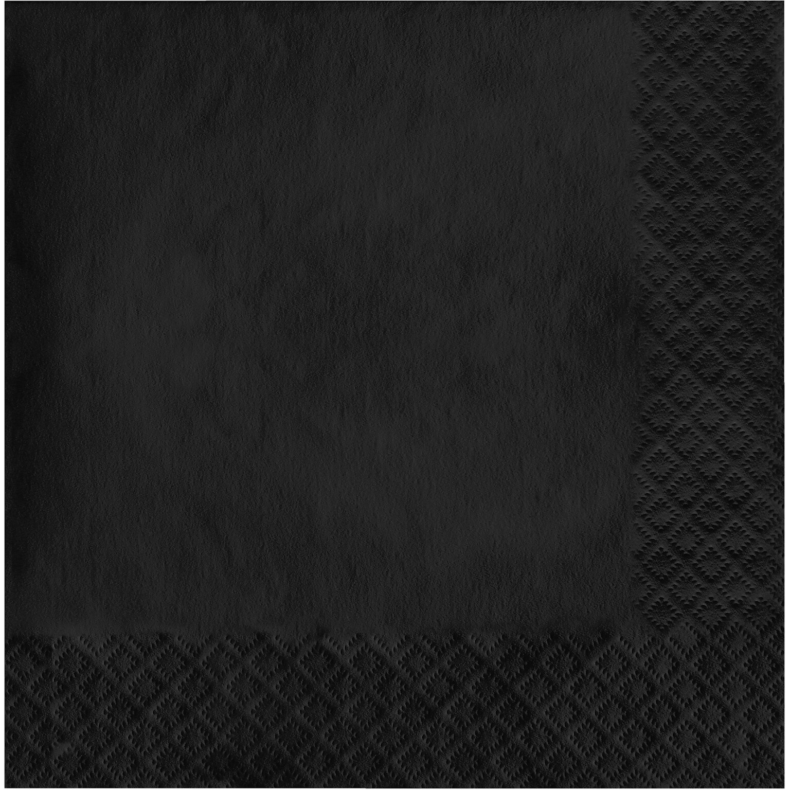 Creative Converting Touch of Color Dinner Napkins, 3-ply, Black, 250/Carton (59134B)