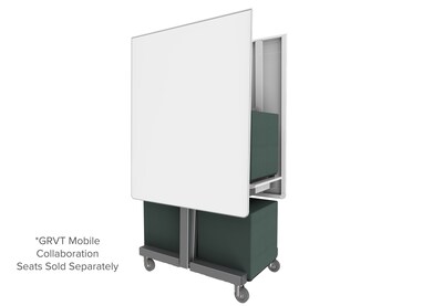 Preserve Outdoor Collaboration Glassboard, No Awning, Walnut Decking, 91'' H x 62'' W (PSV1FGSSILNAWWL)