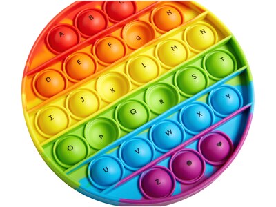 hand2mind Alphabet Sensory Bubble Popper, Multicolor, 6/Set (95429)