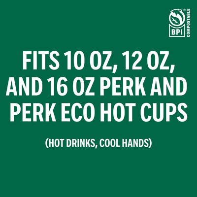 Perk™ Eco Paper Hot Cup Sleeve, Brown, 500/Pack (PK56227)