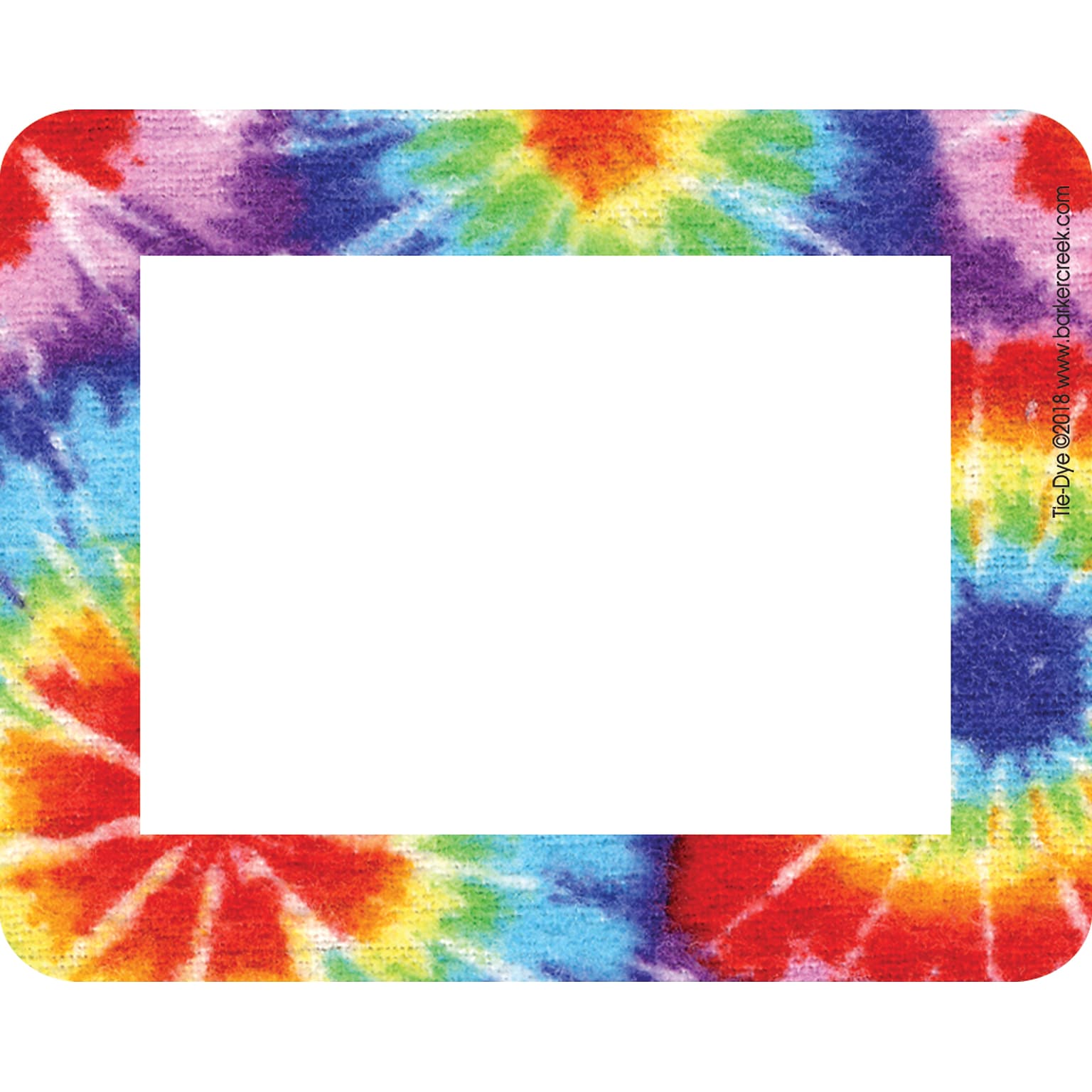 Barker Creek Tie-dye Name Tag, 3 1/2 W x 2 3/4 D, 45/Pack