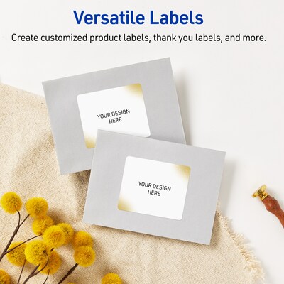 Avery Laser/Inkjet Rectangle Multipurpose Labels, 4" x 3-1/3", White, 40/Pack (S00EWD)