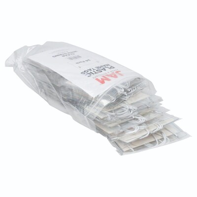 JAM PAPER Plastic Name Tags, 4" x 3 1/2", Clear, 24/Pack (401138612)