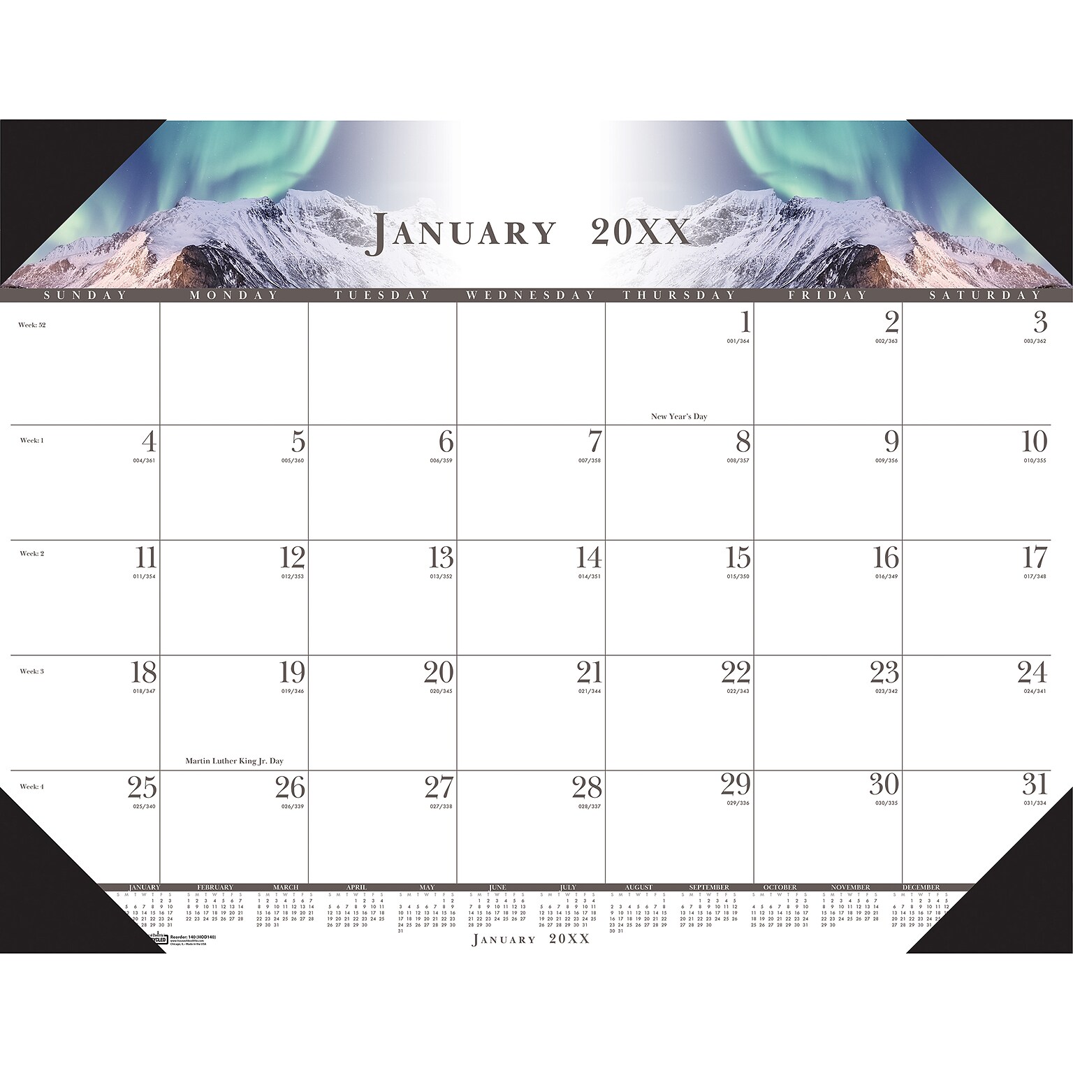 2026 House of Doolittle Full Color 22 x 17 Monthly Desk Pad Calendar (140-26)