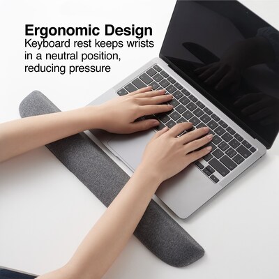 Staples TECH Gel Non-Skid Wrist Rest, Gray (53330)