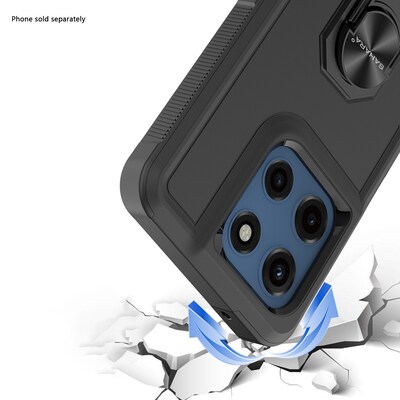 SaharaCase Raider Series Phone Case for Motorola Moto G Stylus 5G, Shock Absorbing, Scorpion Black (CP00788)