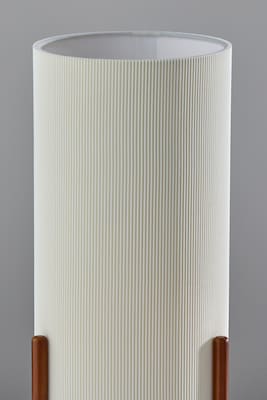 Adesso Sonora 19.75"H Incandescent Table Lamp, Walnut/Off-White (3010-15)