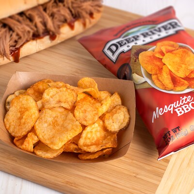 Deep River Snacks Gluten Free Mesquite BBQ Kettle Cooked Potato Chips, 2 oz., 24/Box (220-02562)