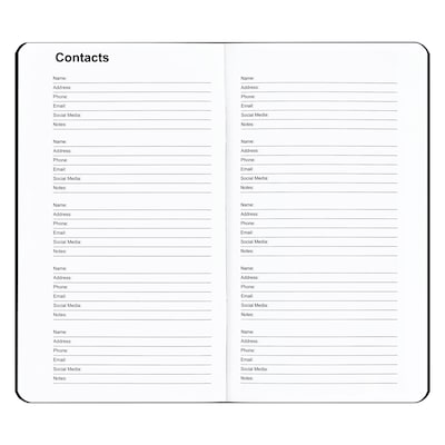 2027 Staples 3.63" x 6.38" Weekly & Monthly Planner, Faux Leather Cover, Black (ST12937-27)