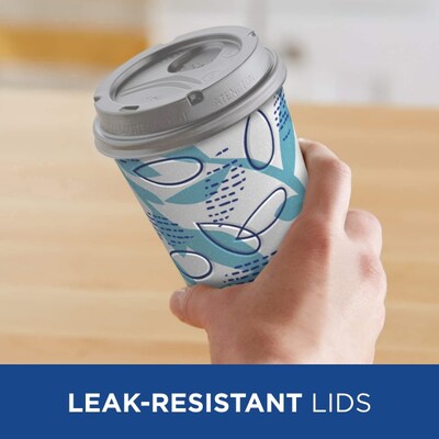 Dixie To Go Paper Cup & Lids Combo, 12 oz., White, 66/Pack (15030)