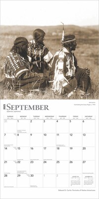 2025 BrownTrout Edward S. Curtis Portraits of Native Americans 12" x 12" Monthly Square Wall Calendar (9781975474768)