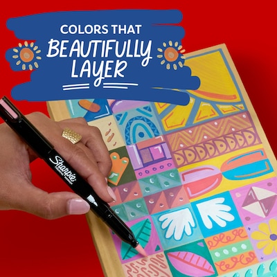 Sharpie Creative Markers Variety Pack, Water-Based Acrylic Paint Markers, Brush Tip, Assorted, 36/Pack (2221927)