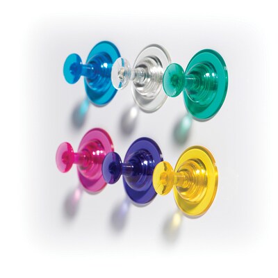 Dowling Magnets Magnet Tools Big Push Pin Magnets, 6/Pack, 3 Packs (DO-735021-3)