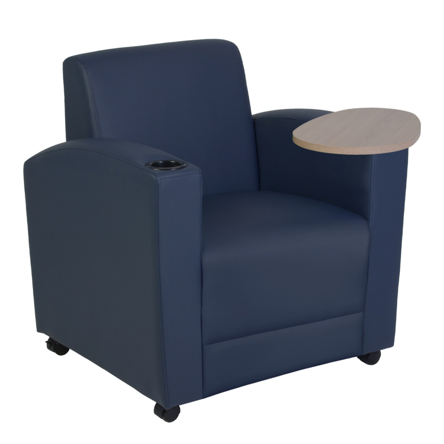 Regency Nova Tablet Arm Chair, Navy Blue/Noble Oak (7701NSNOBE)
