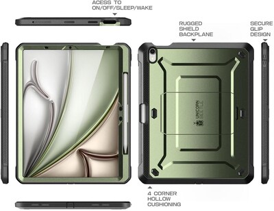 SUPCASE Unicorn Beetle Pro Plastic 11 Fullbody Case for iPad Air 11 6th Generation, Green