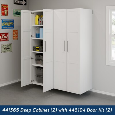 Sauder GarageCore 83"H Wall Cabinet with 5 Shelves, White (441365)