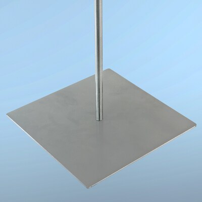 Azar 14" Bowl Floor Display, Silver/Clear (700974)