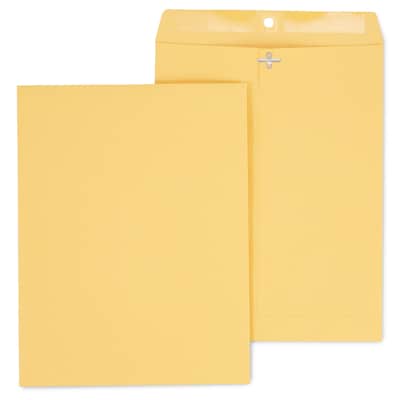 Staples Kraft Clasp & Gummed Catalog Envelopes, 10L x 13H, Brown, 100/Box (187039/19272)