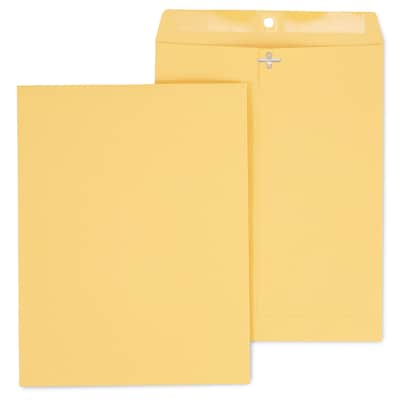 Staples Clasp & Gummed Catalog Envelopes, 10L x 13H, Brown, 100/Box (187039/19272)