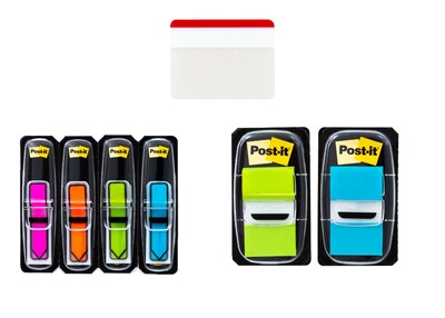Post-it® Flags and Arrow Flags Value Pack, 1" Wide and .47" Wide, 196 Flags/Pack plus bonus Post-it® Tabs (680-BBBGA4VA)