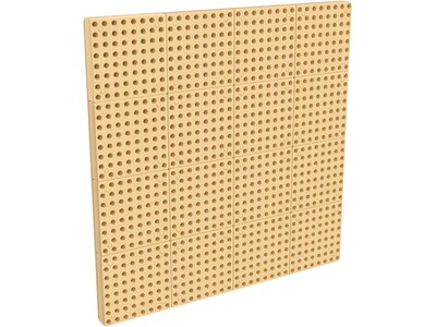 Flash Furniture Bright Beginnings Multipurpose Modular STEAM Wall Peg System Panel, Brown (MK-ME1096