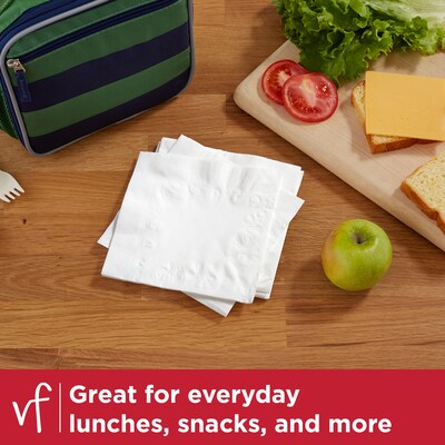 Vanity Fair Everyday Luncheon Napkins, 2-Ply, White, 100 Napkins/Pack (35501)