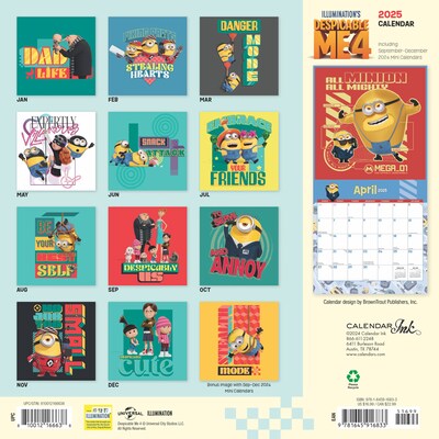 2025 BrownTrout Despicable Me 12 x 24 Monthly Square Wall Calendar, (9781645916833)