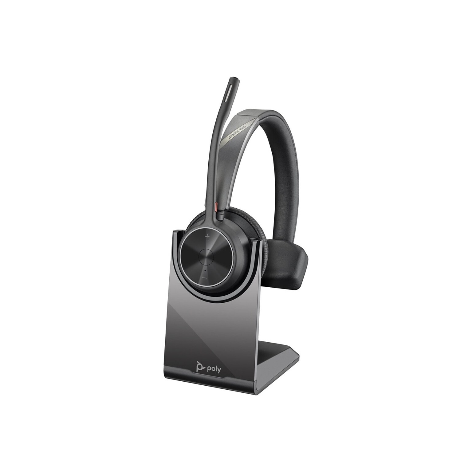 Poly Voyager 4300 UC Wireless Noise Canceling Bluetooth Stereo Phone & Computer On-Ear Headset, MT Certified (7E2L6AA#ABA)