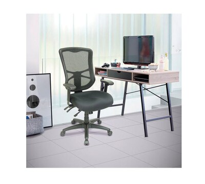 Alera Elusion Series Mesh Back Fabric Computer and Desk Chair, Black (ALEEL41ME10B)