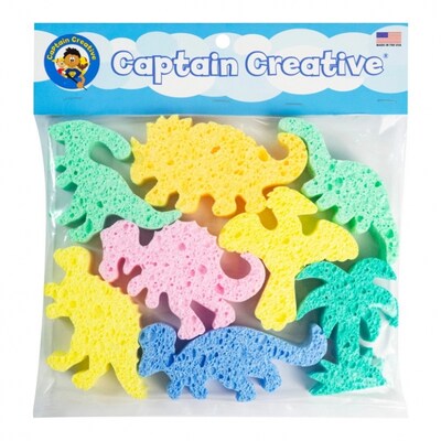 Captain Creative Super Sponges Dinosaurs Pack, 8/Pack (APISS18021)