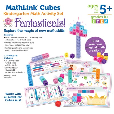 Learning Resources MathLink Cubes Kindergarten Math Activity Set: Fantasticals! (LER 9331)