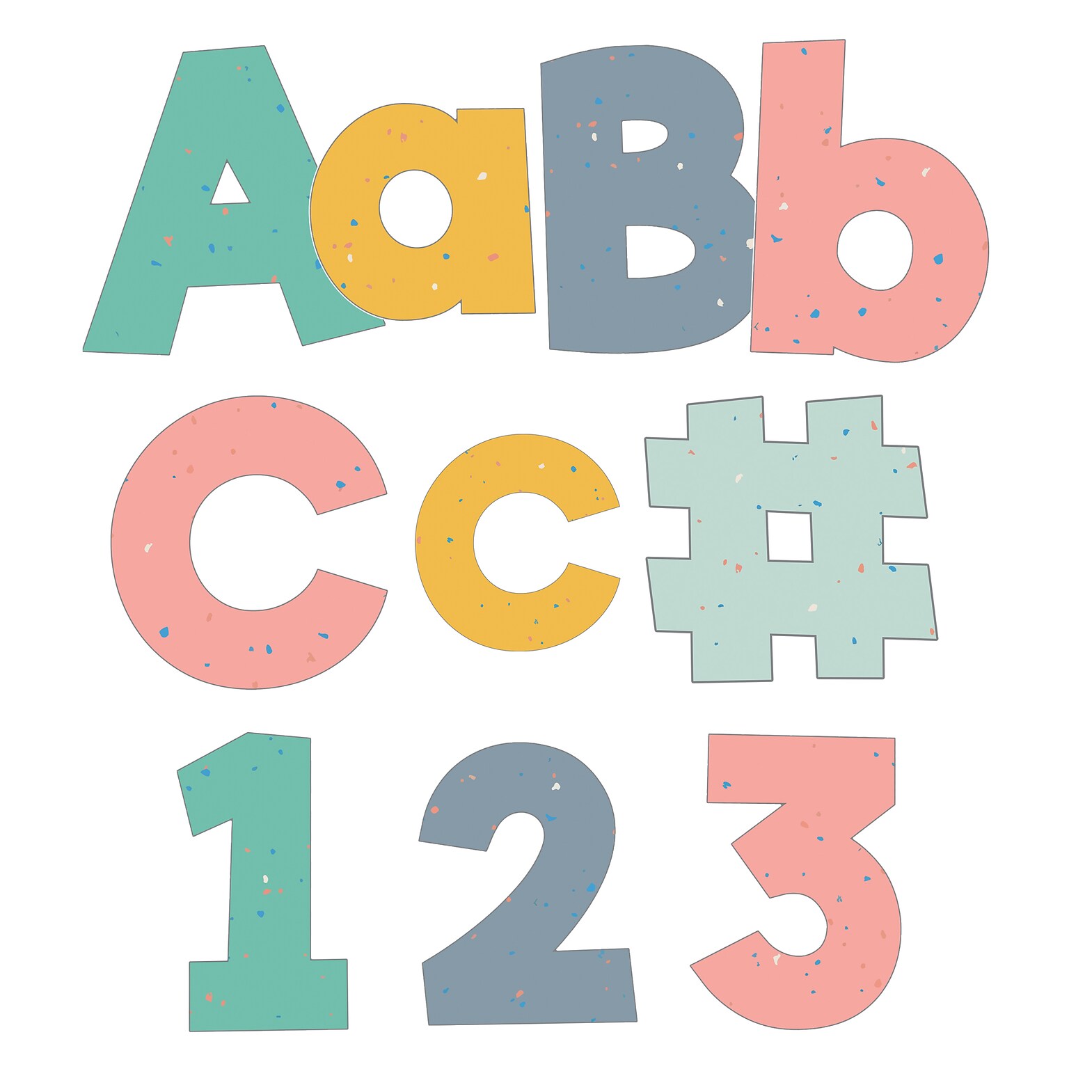 Carson Dellosa 4 We Belong Combo Pack EZ Letters and Numbers, Multicolored, 219/Pack, 2 Packs/Bundle (CD-130097-2)