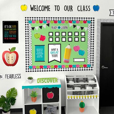 Creative Teaching Press Core Décor Doodle Apples Designer Cut-Outs, 36/Pack, 3 Packs/Bundle (CTP10420-3)