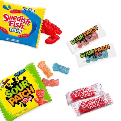 Sour Patch Kids & Swedish Fish Gummy Candy Variety Pack, 37.92 oz., 140 Pieces (MOZ01115)